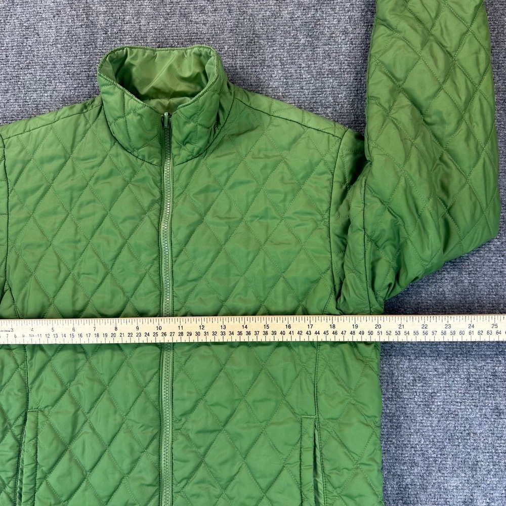 Lands End Quilted Puffer Insulated  Lightweight Jacket Womens M Green *Read‎ - Picture 11 of 14